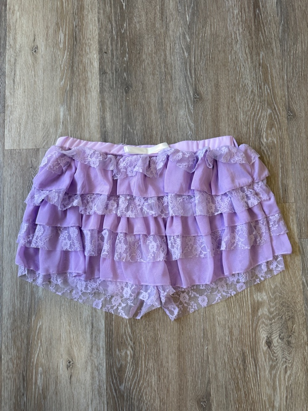 Lilac Ruffle Lace Women’s Shorts